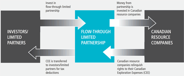 Diagram - How do flow-through limited partnerships work